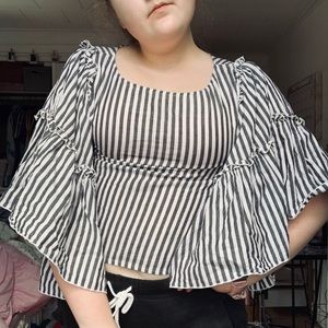 Hollister wing sleeves top